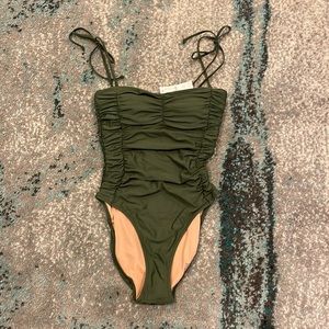 JCrew Olive Green One-Piece Swimsuit - Size 6